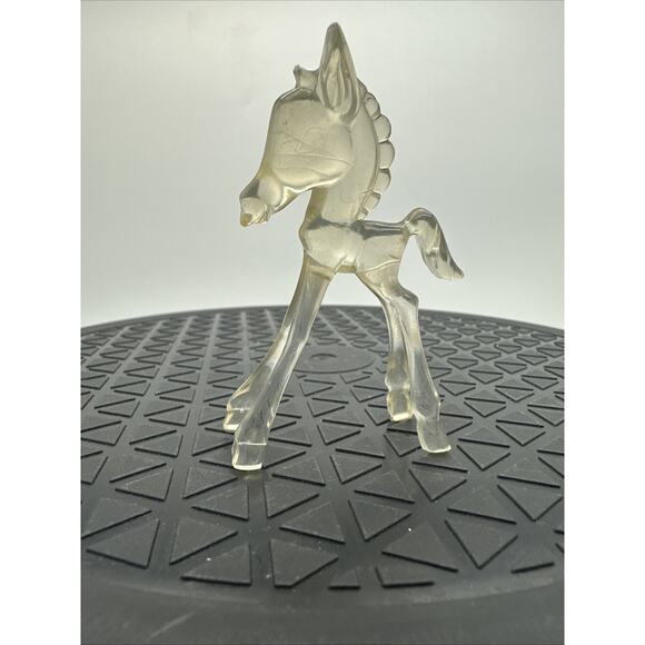 Vintage Clear Lucite Mini Horse Figurine. Curio Cabinet Display - Picture 3 of 7